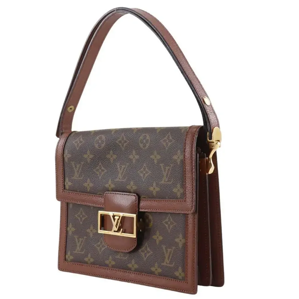 LOUIS VUITTON Authentic Brown Monogram Canvas Dauphine Shoulder Bag